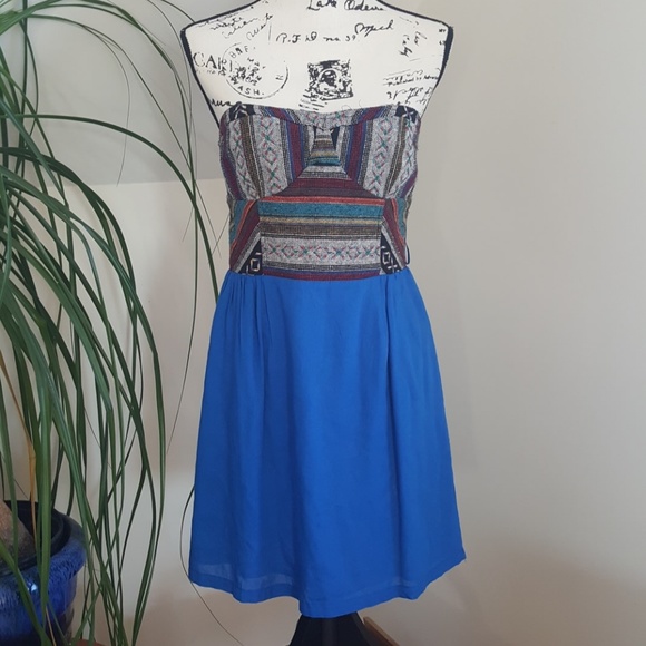 Anthropologie Staring at stars strapless dress - Picture 3 of 8